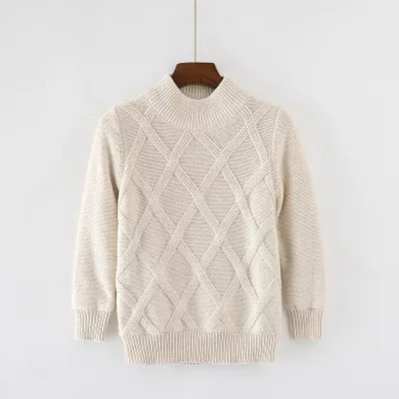 Beige Kid's Cotton Sweater - The Collab Store