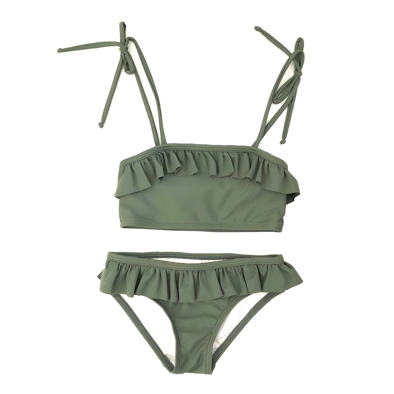 Ruffle One-Piece ~ Olive - The Collab Store